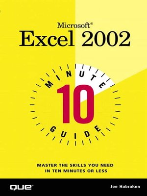 cover image of 10 Minute Guide to Microsoft  Excel 2002